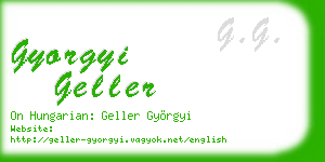 gyorgyi geller business card